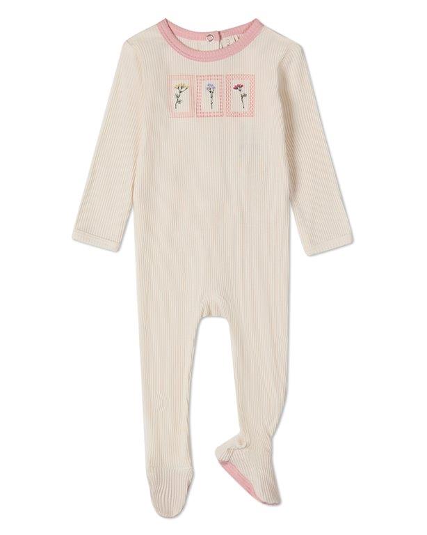 Framed Florals Footie