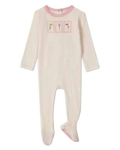 Framed Florals Footie