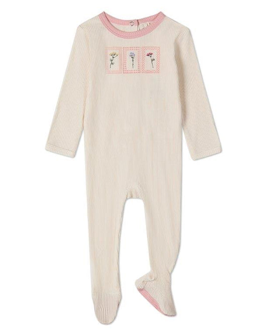 Framed Florals Footie