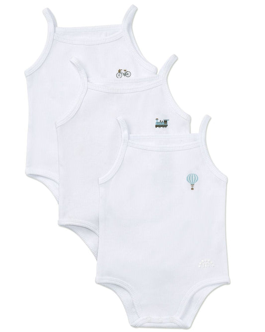 Ribbed on the Move Boys Bodysuits 3 pack