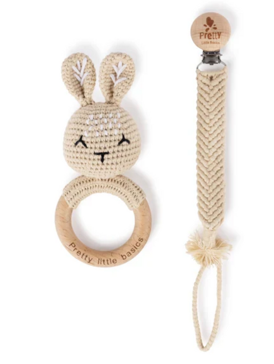 Crochet Rattle and Paci Sand