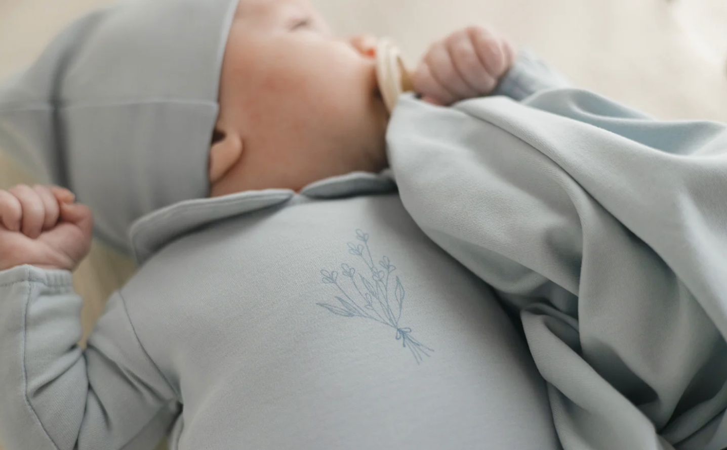Powder Blue Baby Blossom Layette Set