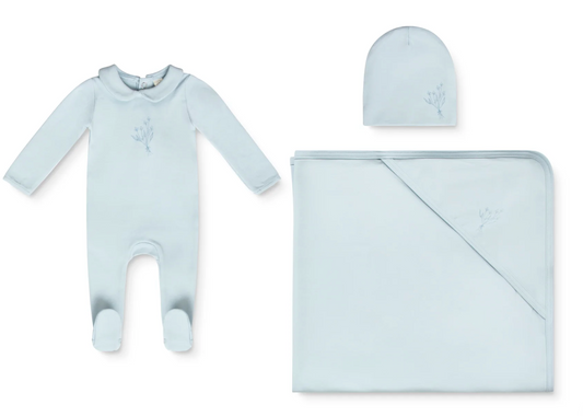 Powder Blue Baby Blossom Layette Set