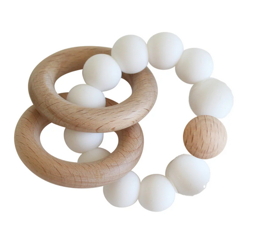 Beechwood Teether Rings Set - Milk