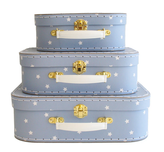 Kids Carry Case Set Blue Stars