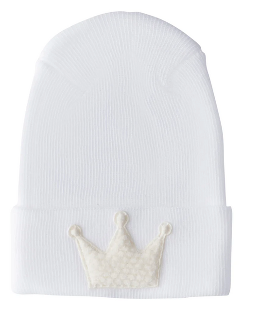 Hospital Hat - Fuzzy Ivory Crown