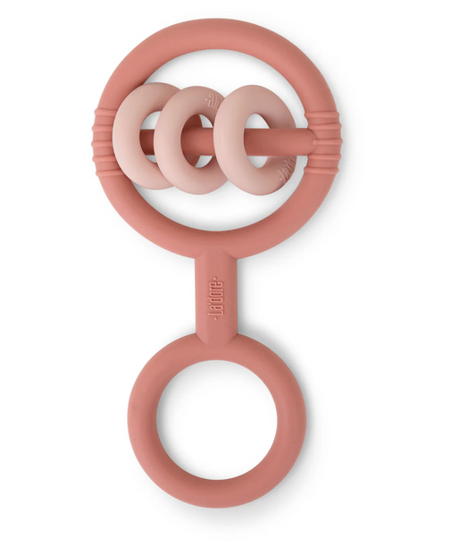 Bebe Rattle Teether - Rosewood