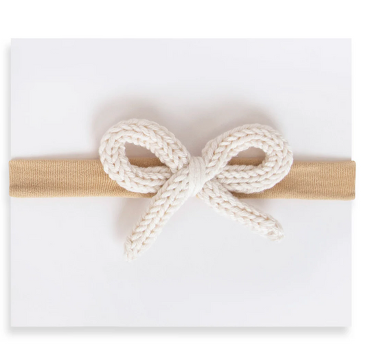 Crochet Mini Headband - Cream