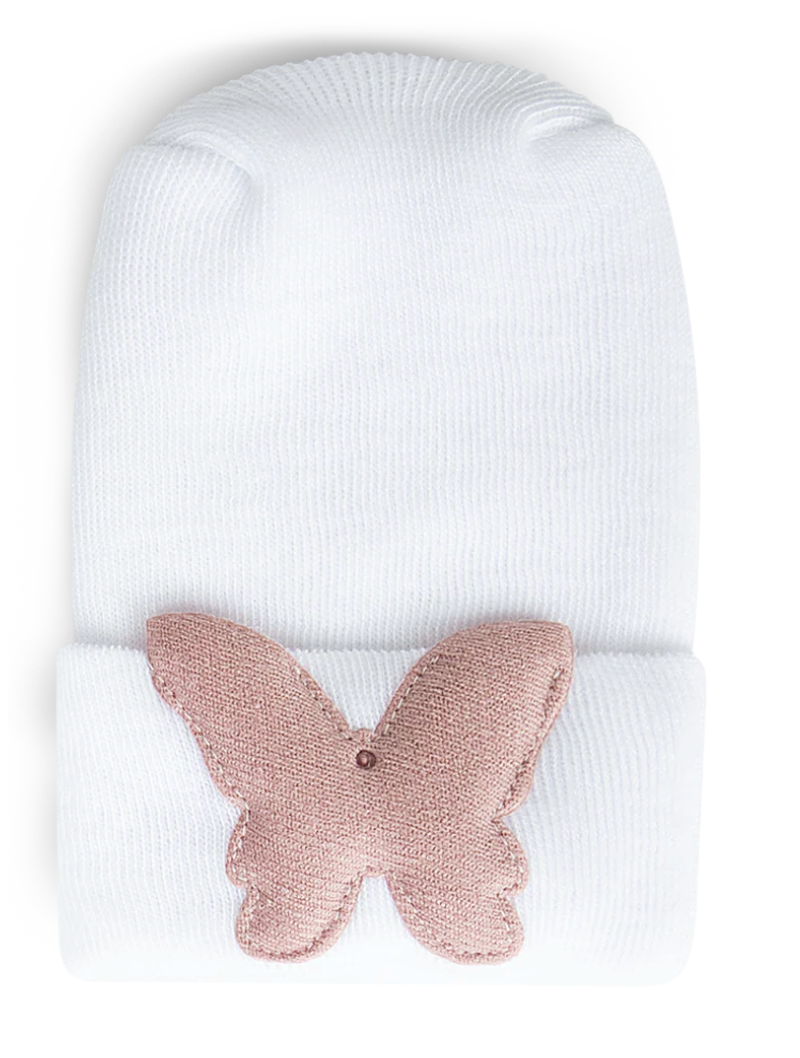 Hospital Hat - Linen Rose Butterfly