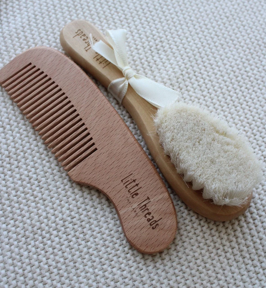 Wooded Baby Brush & Comb Set