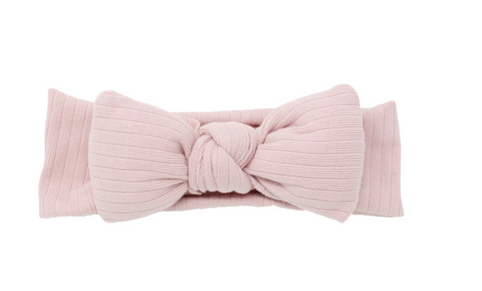 Ribbed Puffed Bow band 0-6m