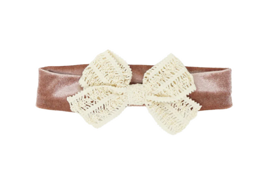 Velvet Lace Baby Band Mauve
