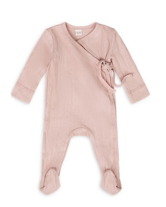 Pointelle Footie- Pink