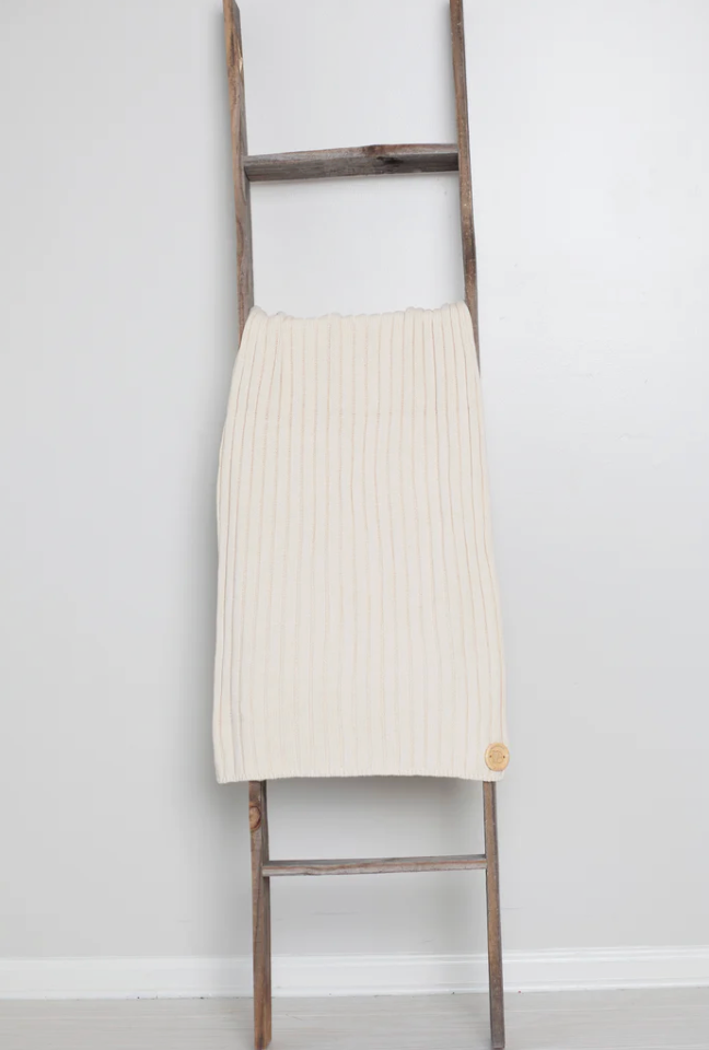 Cream Knit Blanket