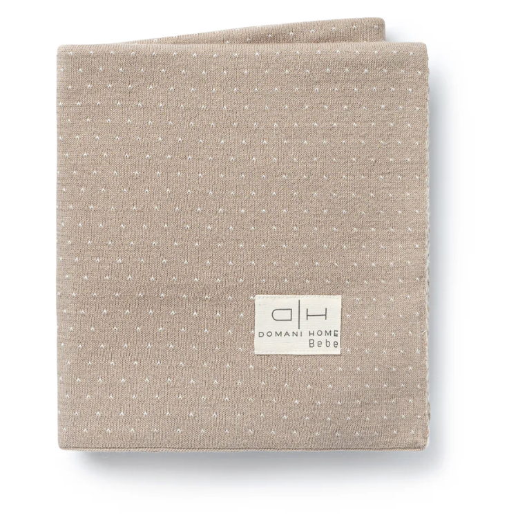 Dotty Blanket and Pouch Stone