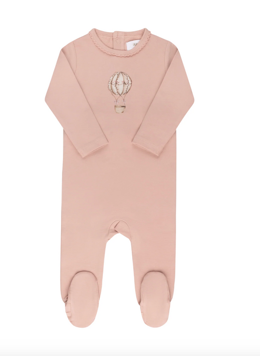 Hot Air Balloon Footie - Pink/Pink