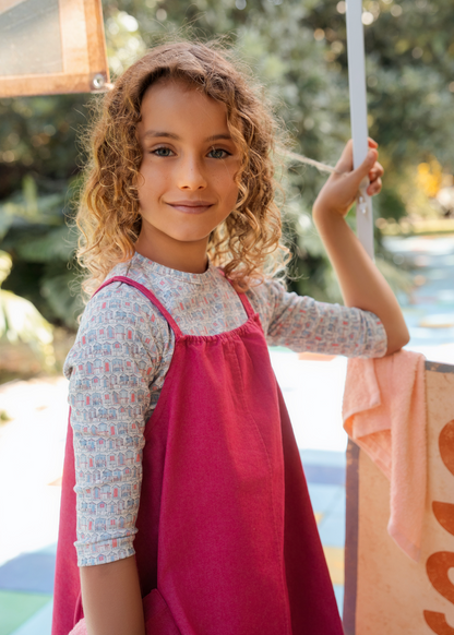 Hot Pink House Print Jumper Set