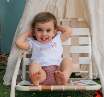 Red Green Gingham Shorts Set