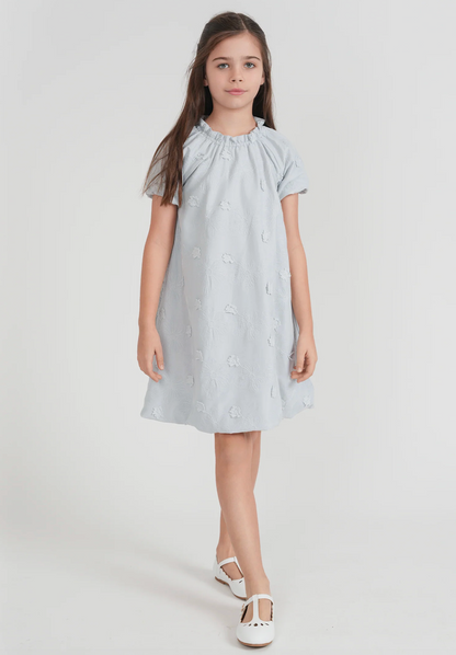 Posie & Pistachio Girls Floral Embroidery Dress