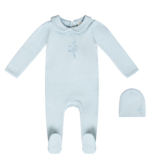 Powder Blue Baby Blossom Footie