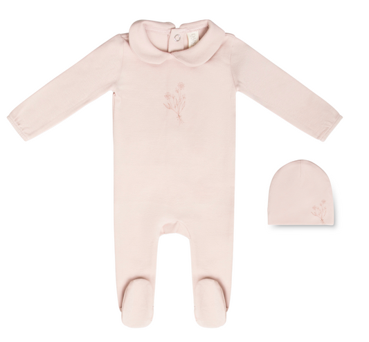 Whisper Rose Baby Blossom Footie