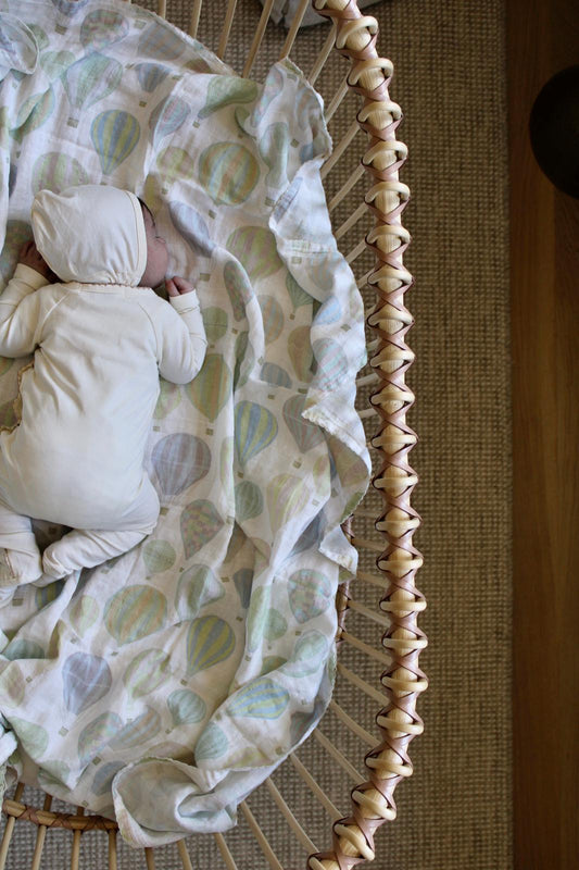 Pastel Air Balloon Muslin Swaddle