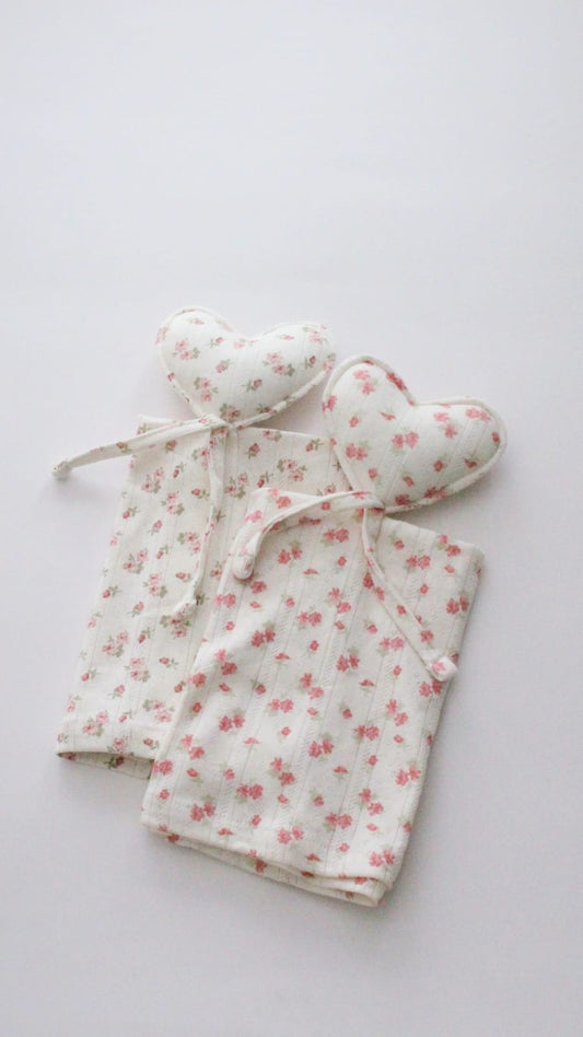 Floral Pointelle Lovey Blanket