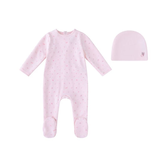 Pink Butterfly Footie