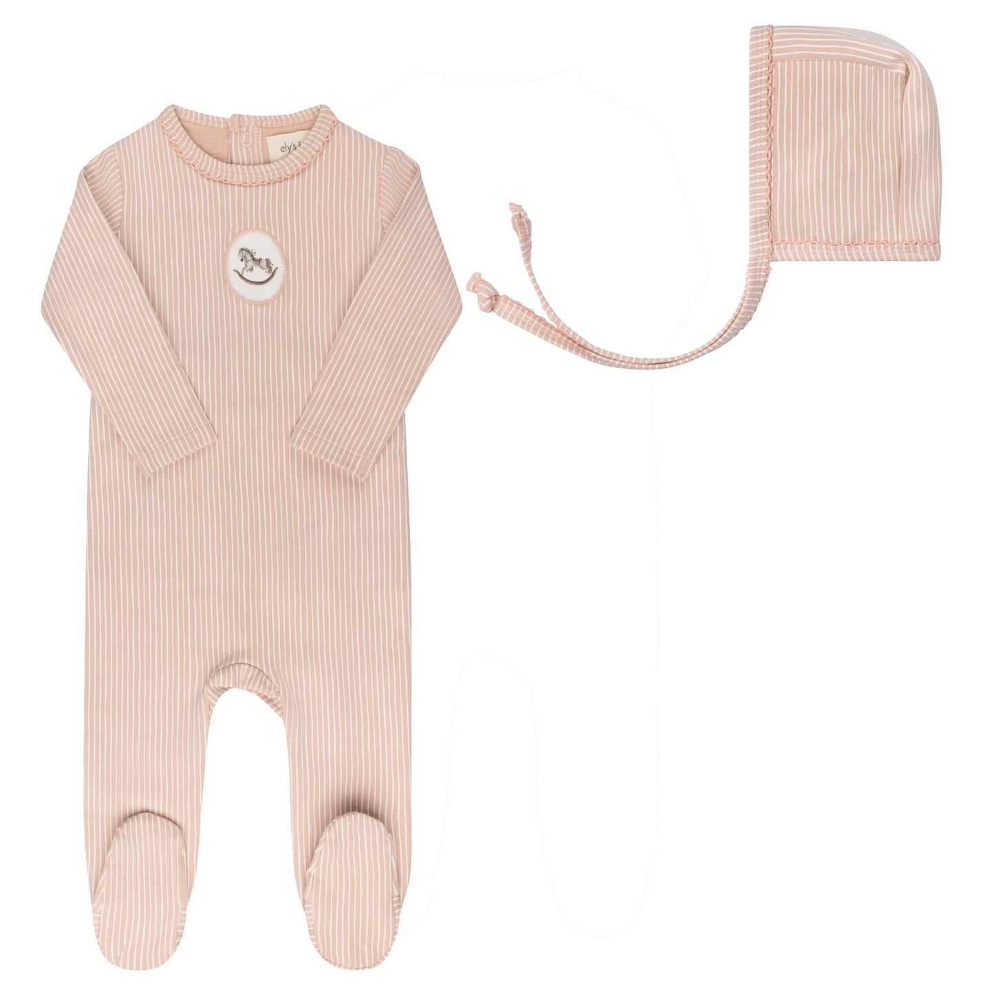 Rocking Horse Footie Pink